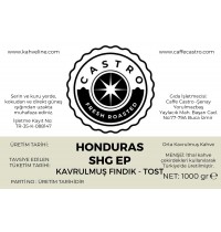 Castro Honduras SHG  Nitelikli  Kahve  1000 Gr. (4x250 Gr)